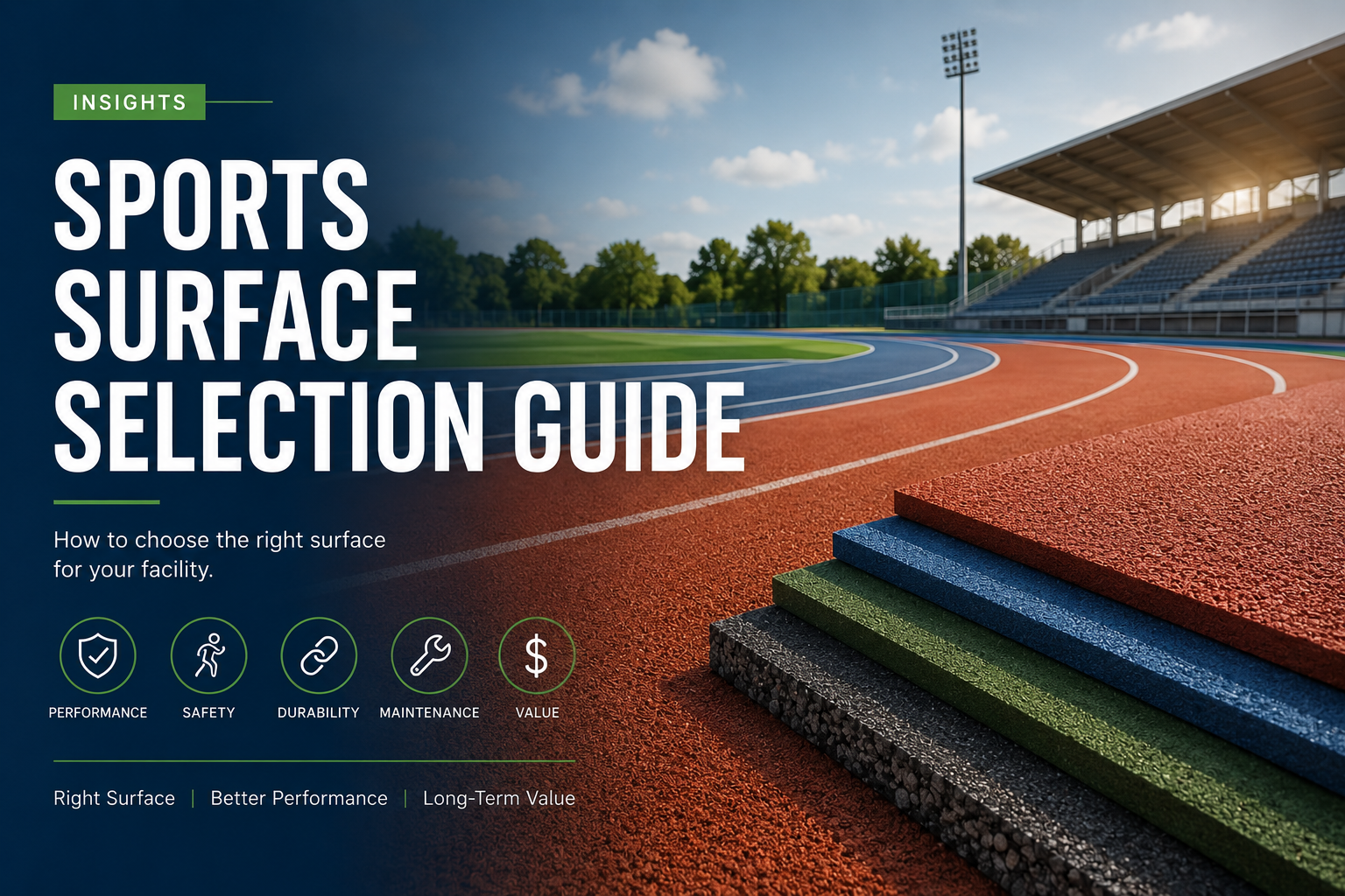 Sports Surface Selection Guide infographic