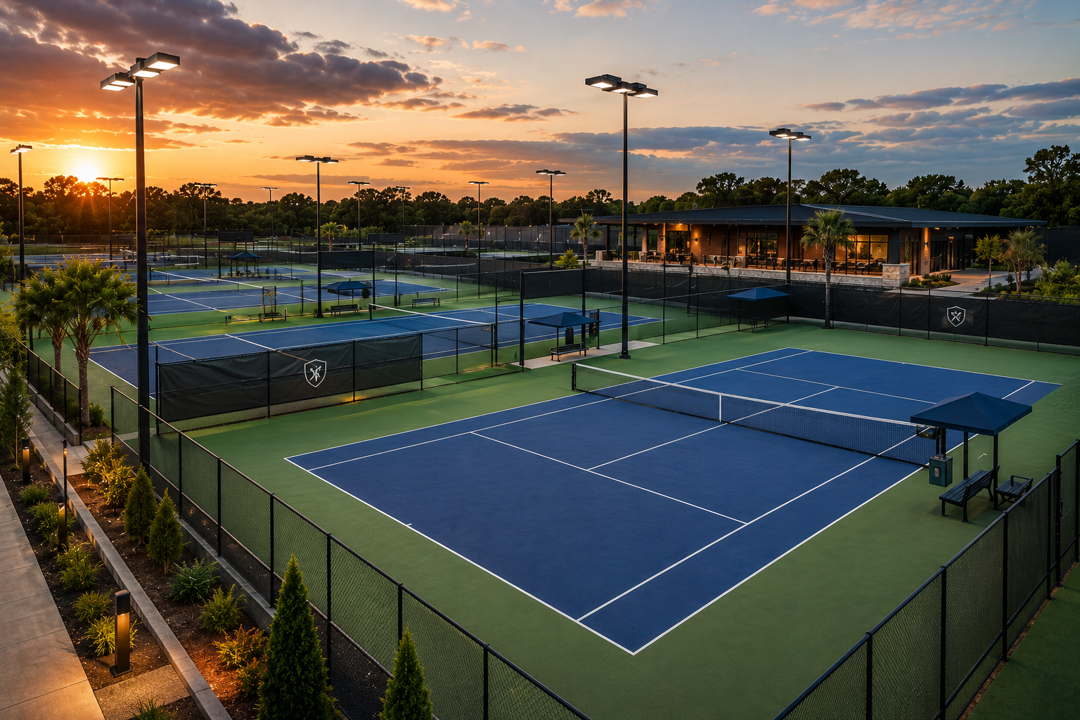 Tennis court systems